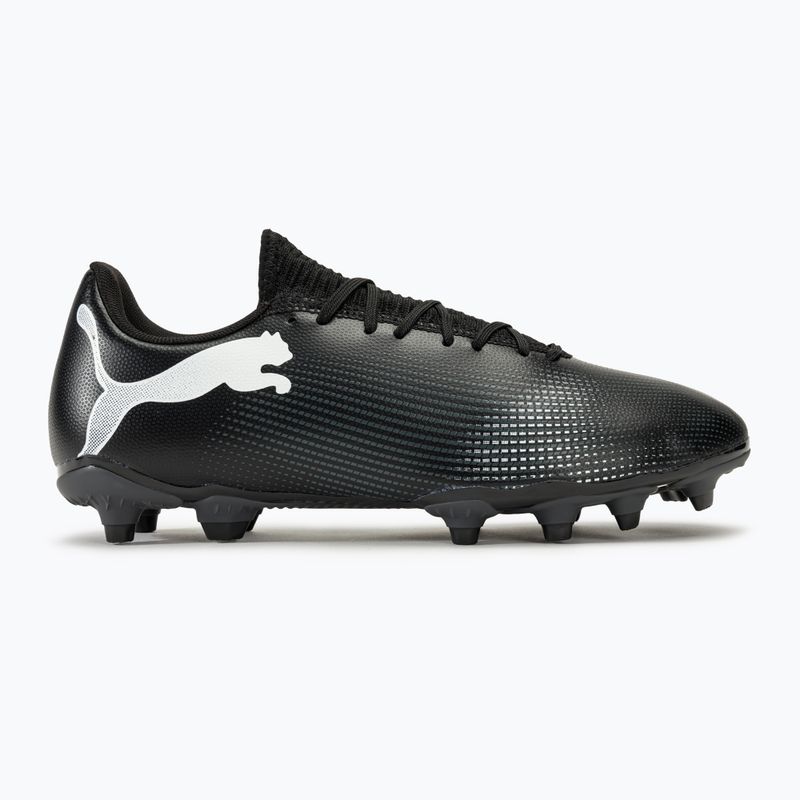 PUMA Future 7 Play FG/AG футбольні бутси пума чорні / пума білі 2