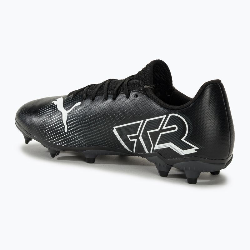 PUMA Future 7 Play FG/AG футбольні бутси пума чорні / пума білі 3