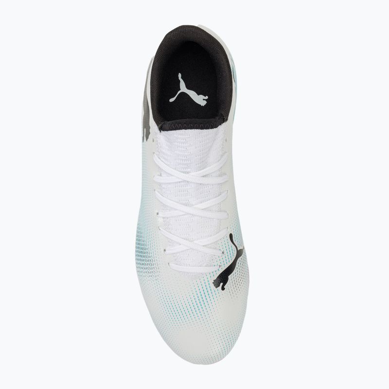 PUMA Future 7 Play FG/AG футбольні бутси пума білі / пума чорні / отруйно-рожеві 5