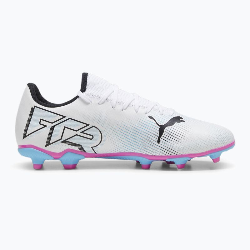 PUMA Future 7 Play FG/AG футбольні бутси пума білі / пума чорні / отруйно-рожеві 9