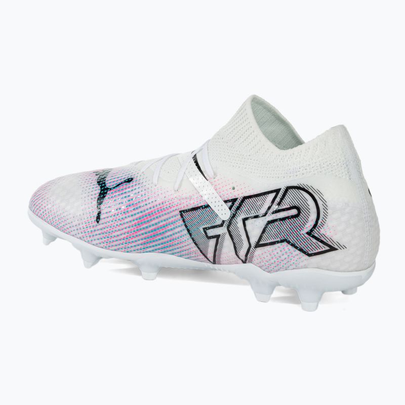 Дитячі футбольні бутси PUMA Future 7 Pro FG/AG Jr білі / чорні / отруйно-рожеві 3