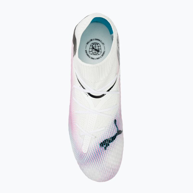 Дитячі футбольні бутси PUMA Future 7 Pro FG/AG Jr білі / чорні / отруйно-рожеві 5