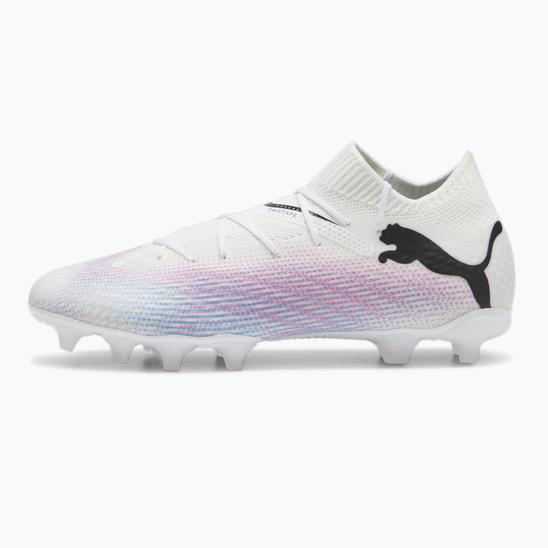 Дитячі футбольні бутси PUMA Future 7 Pro FG/AG Jr білі / чорні / отруйно-рожеві 8