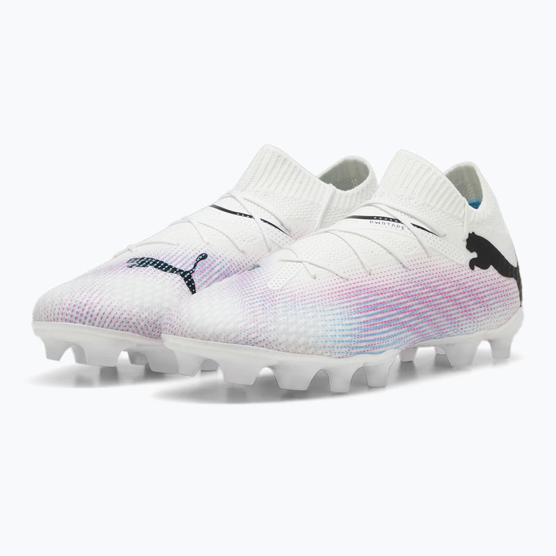 Дитячі футбольні бутси PUMA Future 7 Pro FG/AG Jr білі / чорні / отруйно-рожеві 10