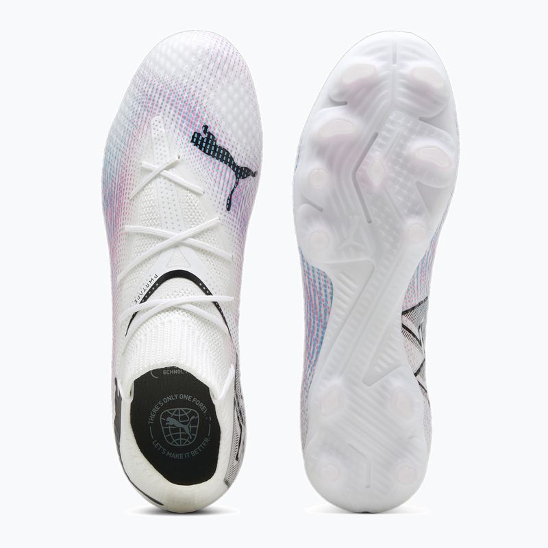 Дитячі футбольні бутси PUMA Future 7 Pro FG/AG Jr білі / чорні / отруйно-рожеві 11