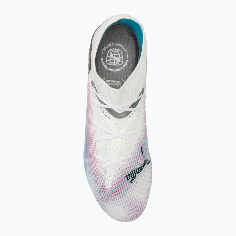 Футбольні бутси PUMA Future 7 Pro+ FG/AG пума білі / пума чорні / отруйно-рожеві 5