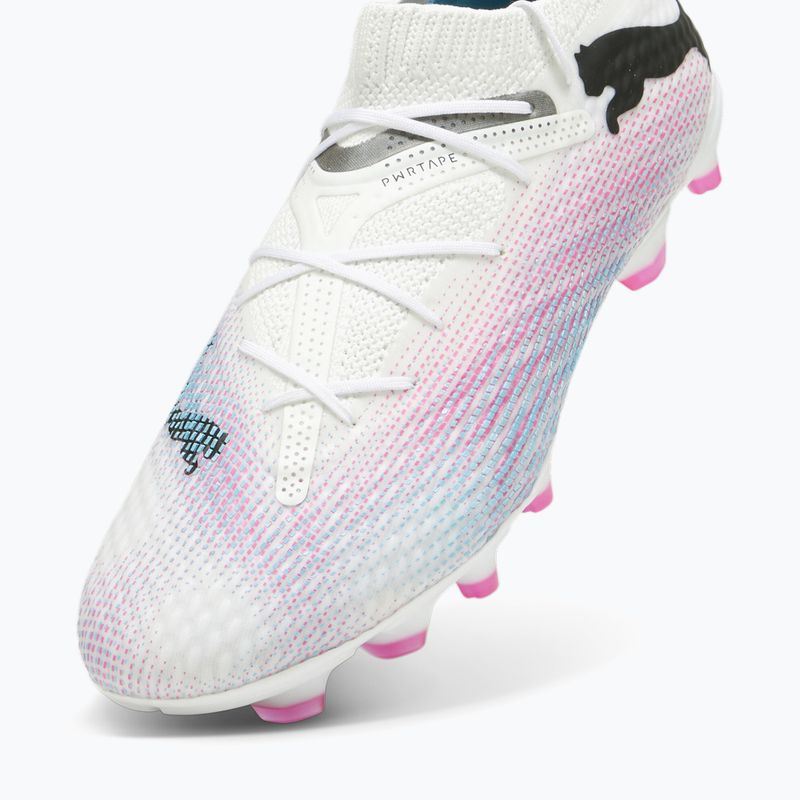 Футбольні бутси PUMA Future 7 Pro+ FG/AG пума білі / пума чорні / отруйно-рожеві 12