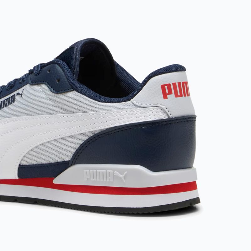 Кросівки PUMA ST Runner v3 Mesh silver mist/white/club navy/for all time red/black 12