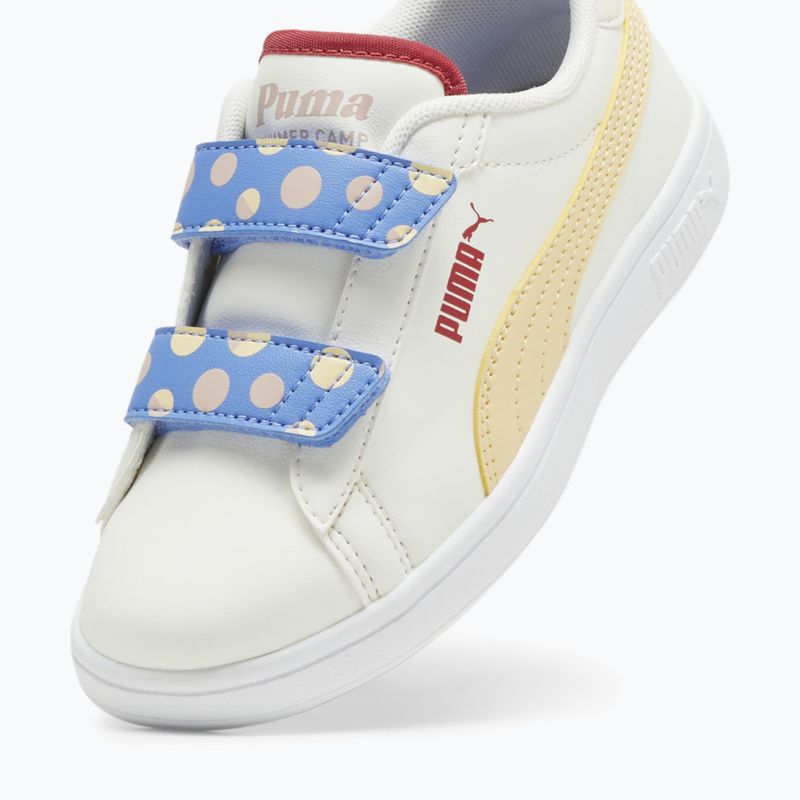 Кросівки дитячі PUMA Smash 3.0 Summer Camp V PS warm white/chamomile/puma white 13