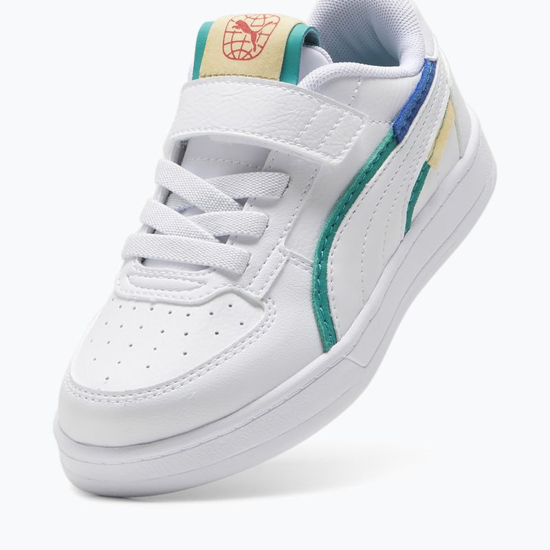 Кросівки дитячі PUMA Caven 2.0 Ready, Set, Better AC+ PS puma white/cobalt glaze/sparkling green 8