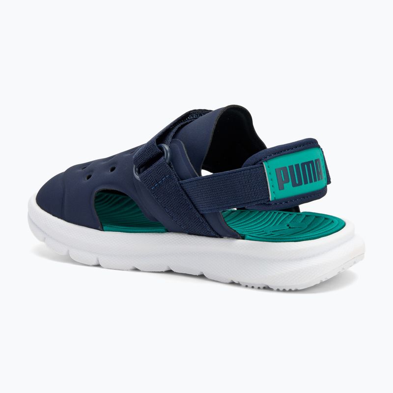 Сандалі дитячі PUMA Evolve AC Inf puma navy/sparkling green/puma white 3