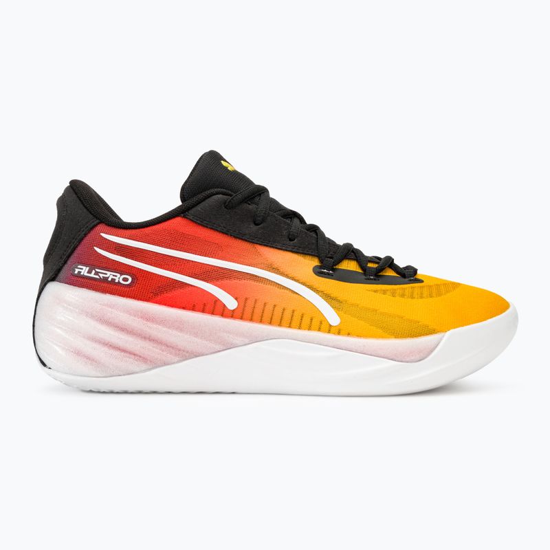 Чоловічі баскетбольні кросівки PUMA All-Pro Nitro Showtime жовтий шипіння / фіолетовий мерехтіння 2