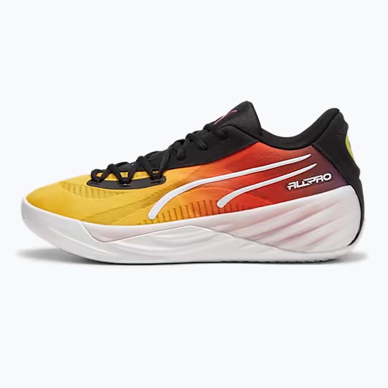 Чоловічі баскетбольні кросівки PUMA All-Pro Nitro Showtime жовтий шипіння / фіолетовий мерехтіння 9
