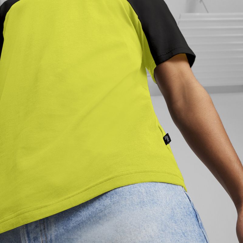 Футболка  чоловіча PUMA ESS+ Block Tee puma black/lime sheen 6