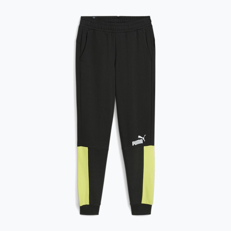 Штани чоловічі PUMA ESS+ Block Sweatpants TR puma black/lime sheen