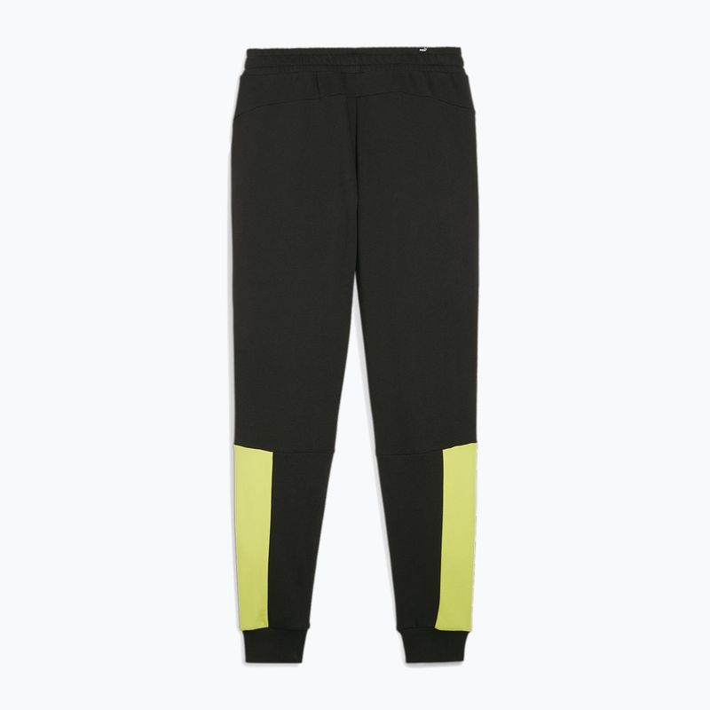 Штани чоловічі PUMA ESS+ Block Sweatpants TR puma black/lime sheen 2