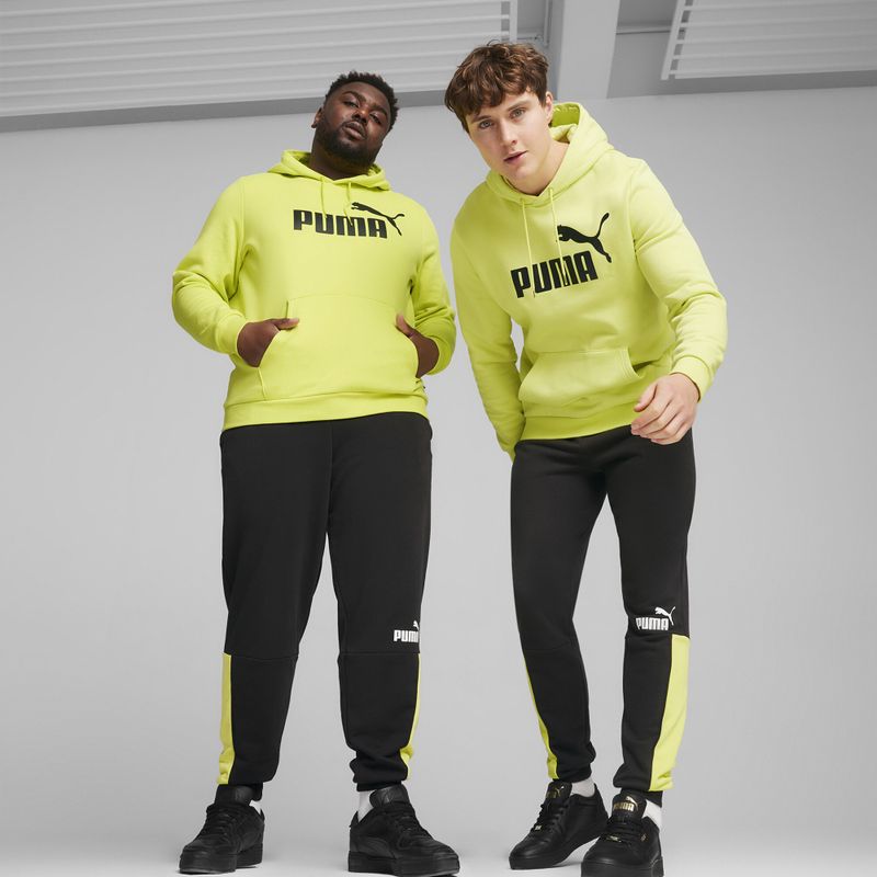 Штани чоловічі PUMA ESS+ Block Sweatpants TR puma black/lime sheen 3