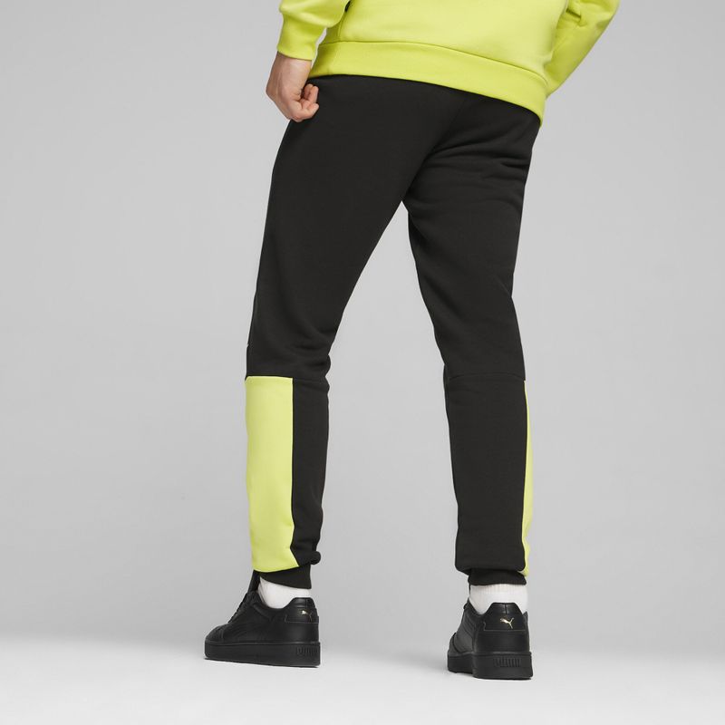 Штани чоловічі PUMA ESS+ Block Sweatpants TR puma black/lime sheen 7