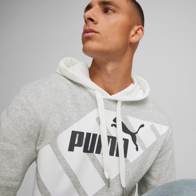 Кофта чоловіча PUMA Power Graphic Hoodie TR light gray heather 6