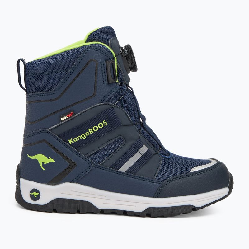 Черевики зимові дитячі KangaROOS K-MJ Hunter RTX FX dark navy / lime 2