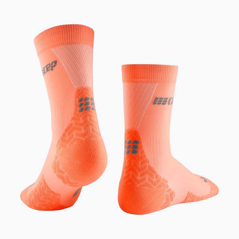 Шкарпетки компресійні жіночі CEP Ultralight Mid Cut coral/cream 3