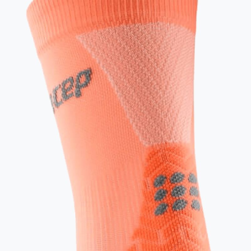 Шкарпетки компресійні жіночі CEP Ultralight Mid Cut coral/cream 4