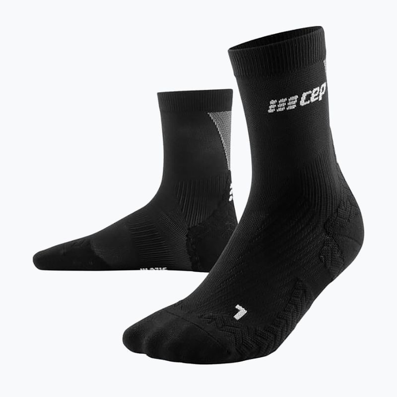 Шкарпетки компресійні чоловічі CEP Ultralight Mid Cut black/grey 2