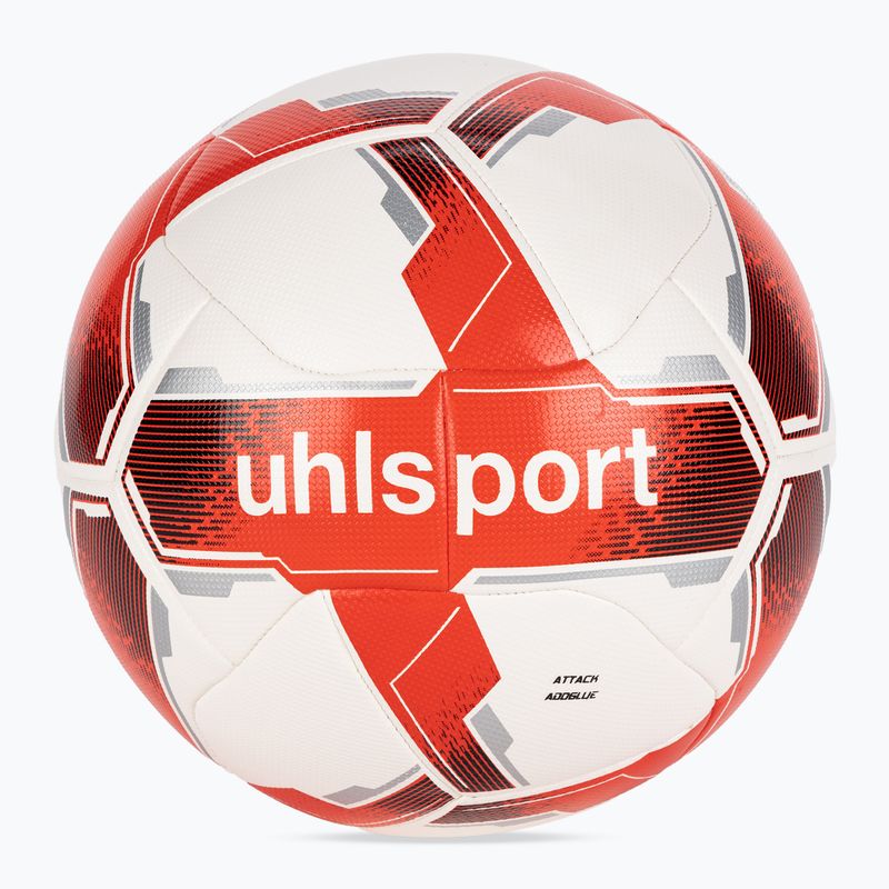 М'яч футбольний uhlsport Attack Addglue white/red/silver розмір 4