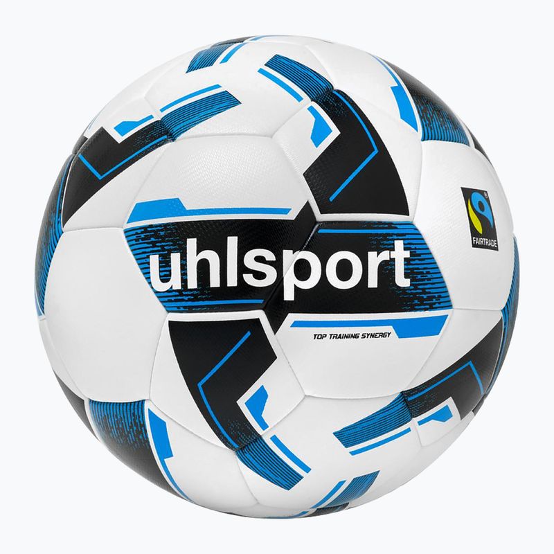 М'яч футбольний uhlsport Топ Training Synergy Fairtrade white/black/blue розмір 4 4