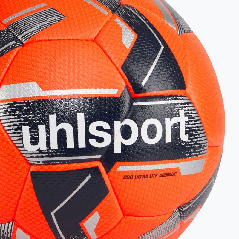 М'яч футбольний uhlsport 290 Ultra Lite Addglue fluo orange/marine/silber розмір 3 3