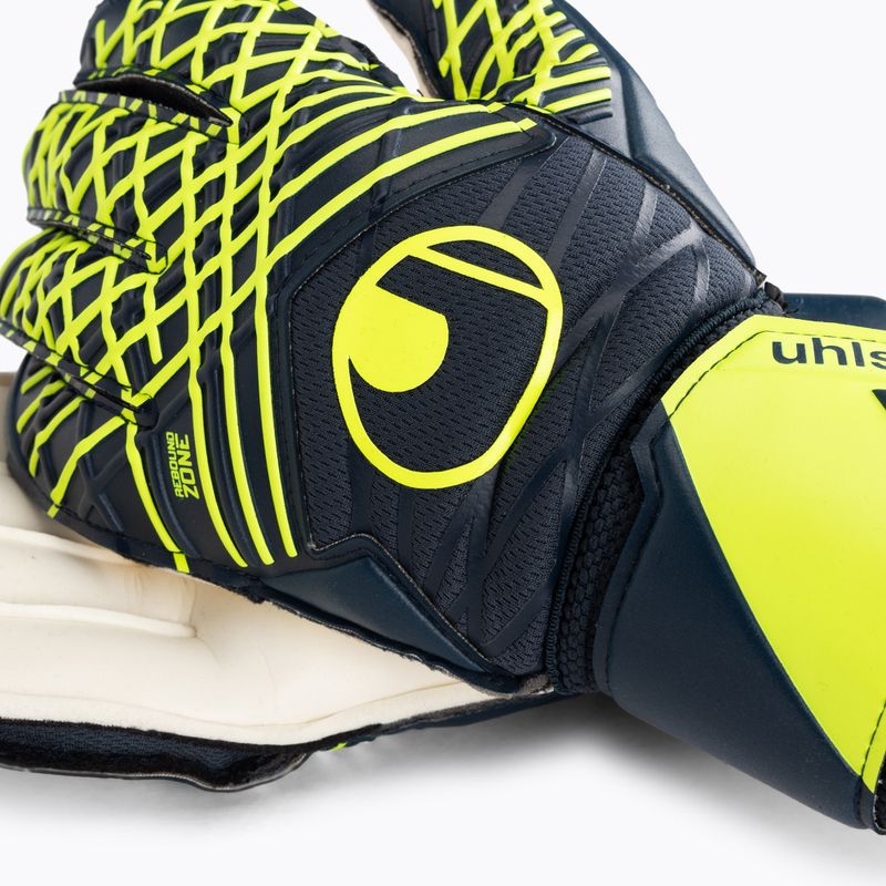 Рукавиці воротарські uhlsport Prediction Supersoft navy/white/fluo yellow 3