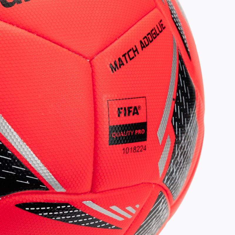 М'яч футбольний uhlsport Match Addglue fluo red/navy/silver розмір 5 3