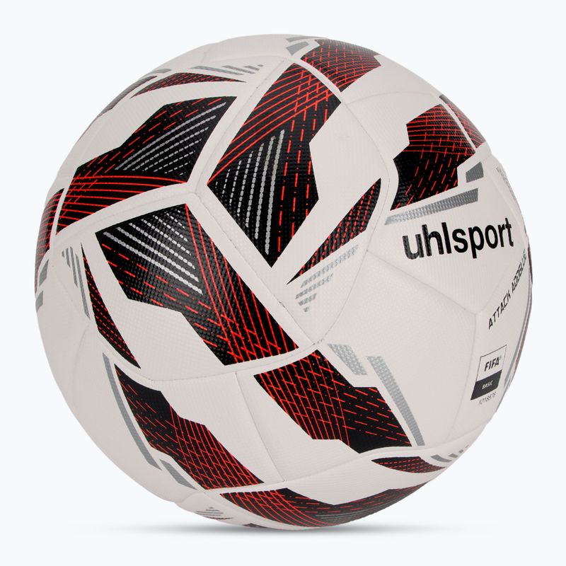 М'яч футбольний uhlsport Attack Addglue white/black/fluo red розмір 5 2