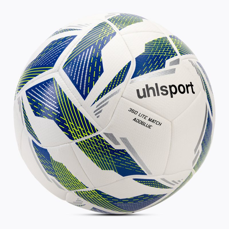 М'яч футбольний uhlsport 350 Lite Match Addglue white/dark blue/fluo yellow розмір 5 2