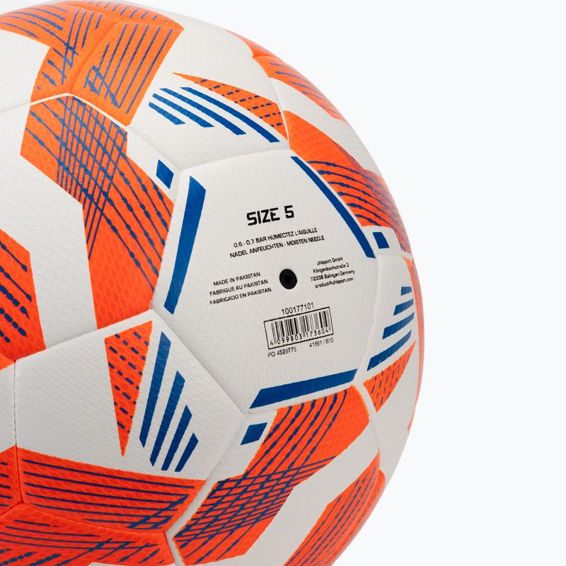 М'яч футбольний uhlsport 290 Ultra Lite Addglue white/fluo orange/dark blue розмір 5 3