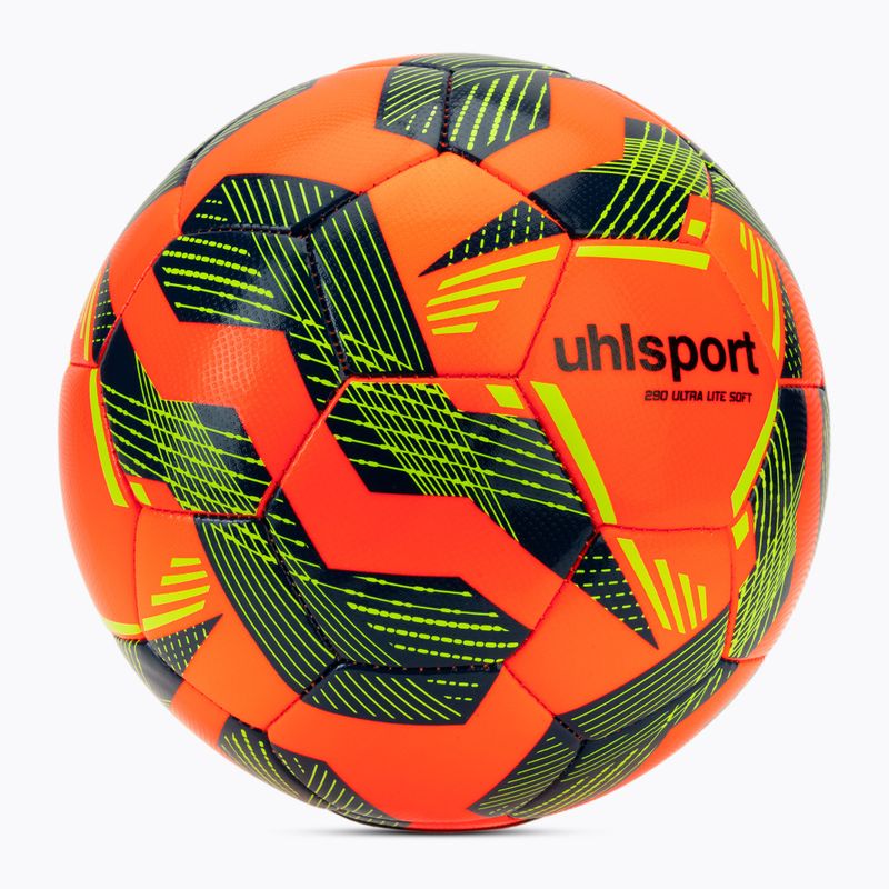 М'яч футбольний uhlsport Ultra Lite Soft 290 fluo orange/navy/fluo yellow розмір 3 2