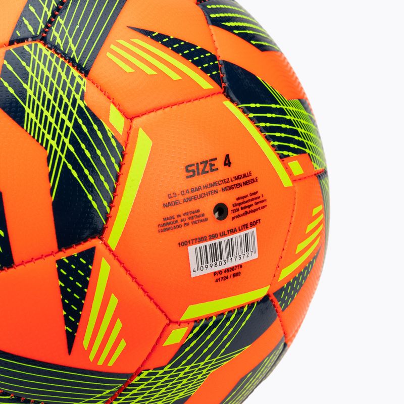 М'яч футбольний uhlsport Ultra Lite Soft 290 fluo orange/navy/fluo yellow розмір 4 3