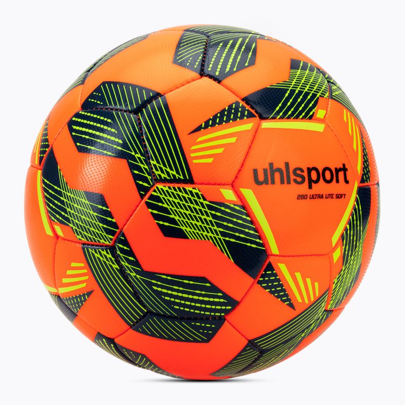 М'яч футбольний uhlsport Ultra Lite Soft 290 fluo orange/navy/fluo yellow розмір 5 2