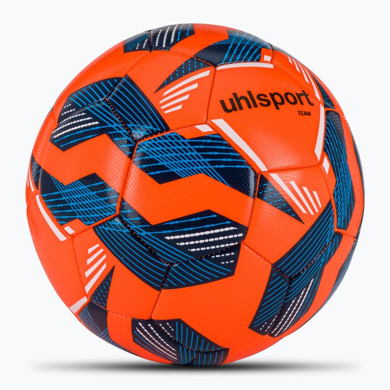 М'яч футбольний uhlsport Team fluo orange/navy/white розмір 5 2