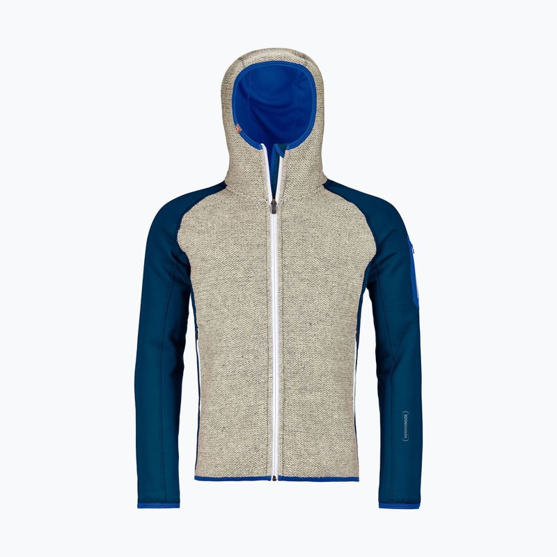 Кофта флісова чоловіча Ortovox Fleece Plus Classic Knit Hoody сіра 86942