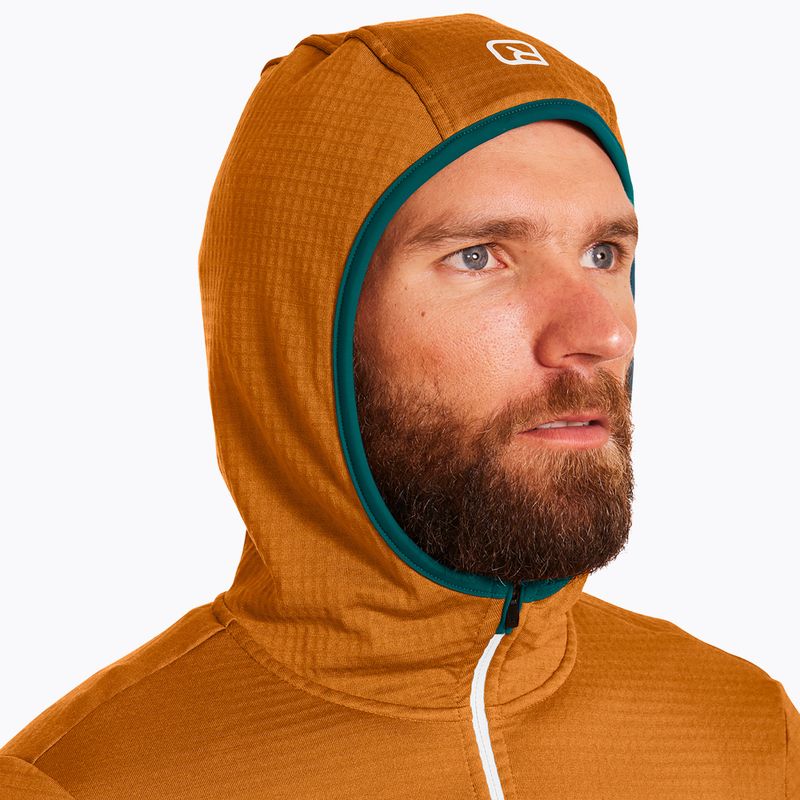 Кофта трекінгова чоловіча Ortovox Fleece Grid Hoody коричнева 87211 4