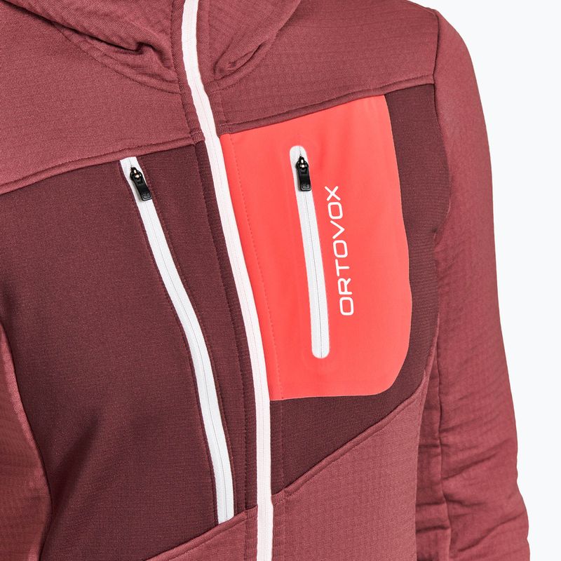 Кофта трекінгова жіноча ORTOVOX Fleece Grid Hoody червона 87201 5