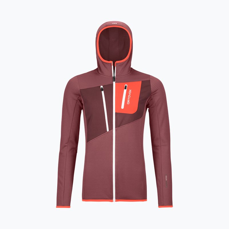 Кофта трекінгова жіноча ORTOVOX Fleece Grid Hoody червона 87201 10