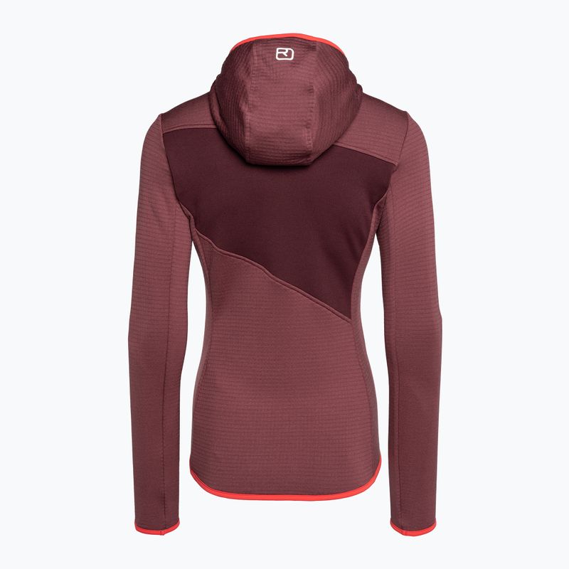 Кофта трекінгова жіноча ORTOVOX Fleece Grid Hoody червона 87201 7