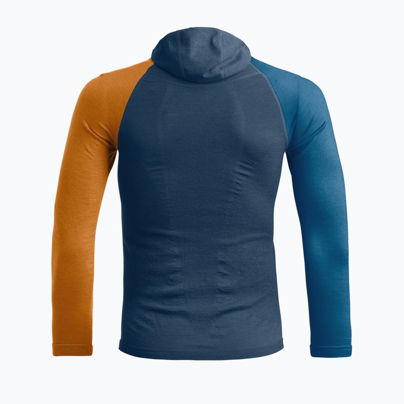 Чоловіча термоактивна кофта ORTOVOX 120 Comp Light Hoody petrol blue 2