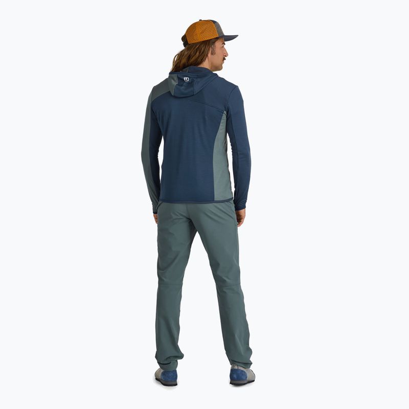 Кофта чоловіча ORTOVOX Fleece Light Grid Hooded deep ocean 3
