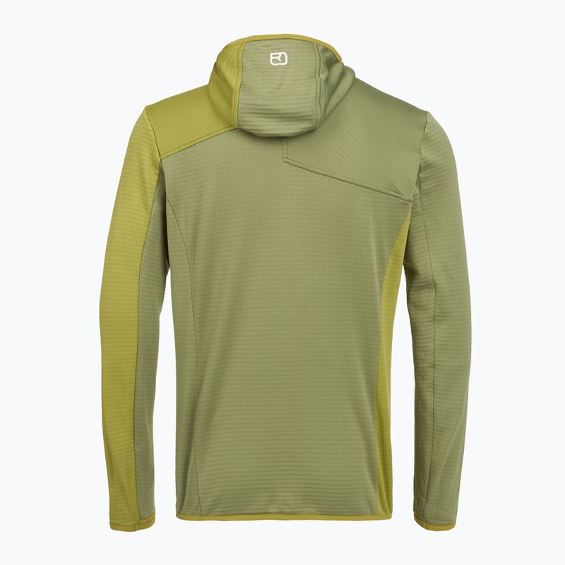 Кофта чоловіча ORTOVOX Fleece Light Grid Hooded wild herbs 2