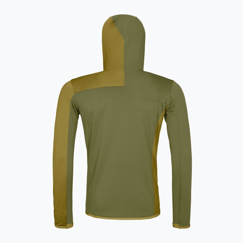 Кофта чоловіча ORTOVOX Fleece Light Grid Hooded wild herbs 2