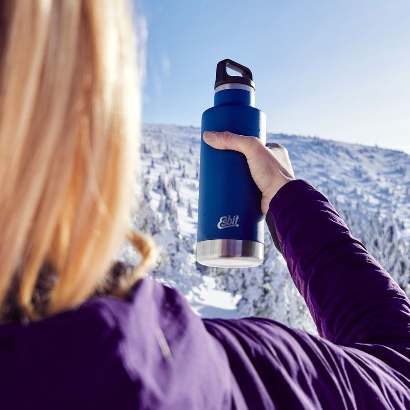 Термопляшка Esbit Sculptor Stainless Steel Insulated Bottle "Standard Mouth" 750 ml polar blue 7