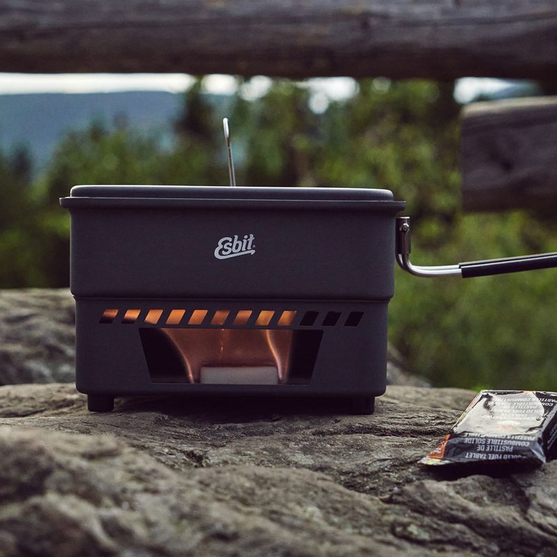 Коплект для приготування їжі Esbit Solid Fuel Cookset For 14G And 27G Solid Fuel 1100 ml aluminium 7